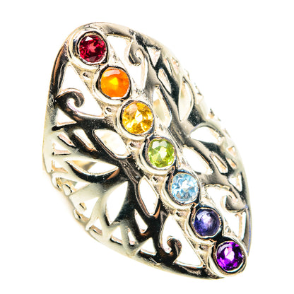Multi-Stone Chakra Rings handcrafted by Ana Silver Co - RING76642