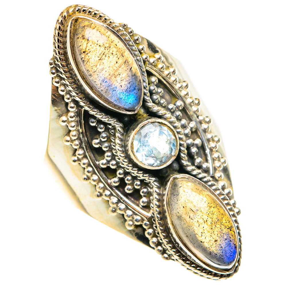 Labradorite Rings handcrafted by Ana Silver Co - RING76650