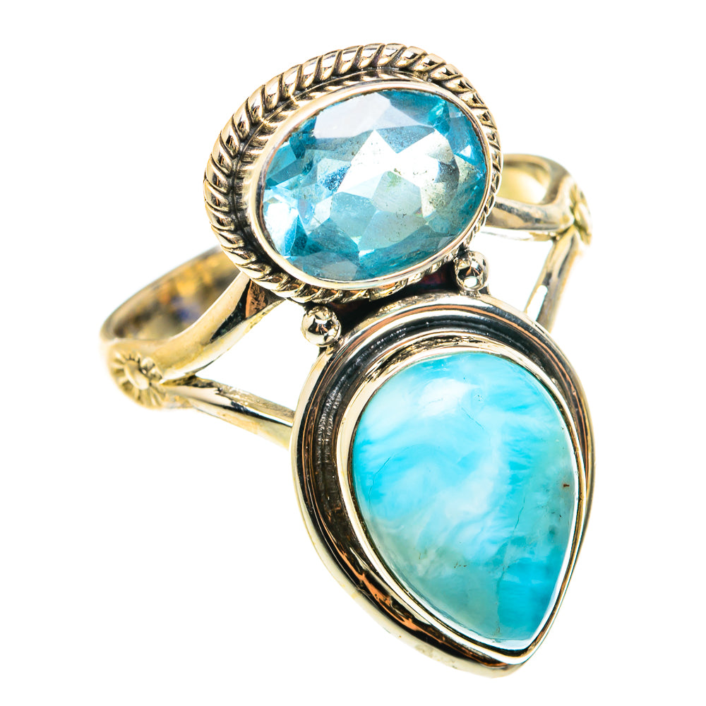 Larimar Rings handcrafted by Ana Silver Co - RING76654
