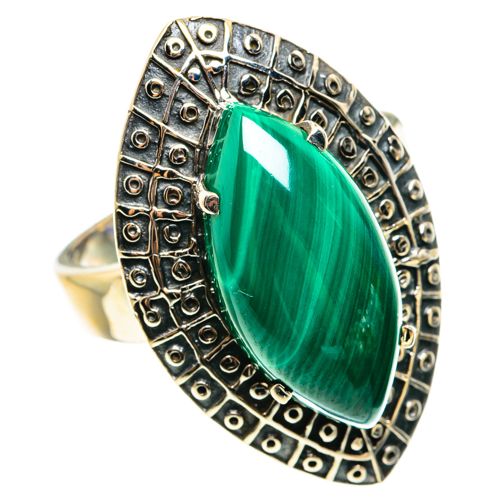 Malachite Rings handcrafted by Ana Silver Co - RING76656