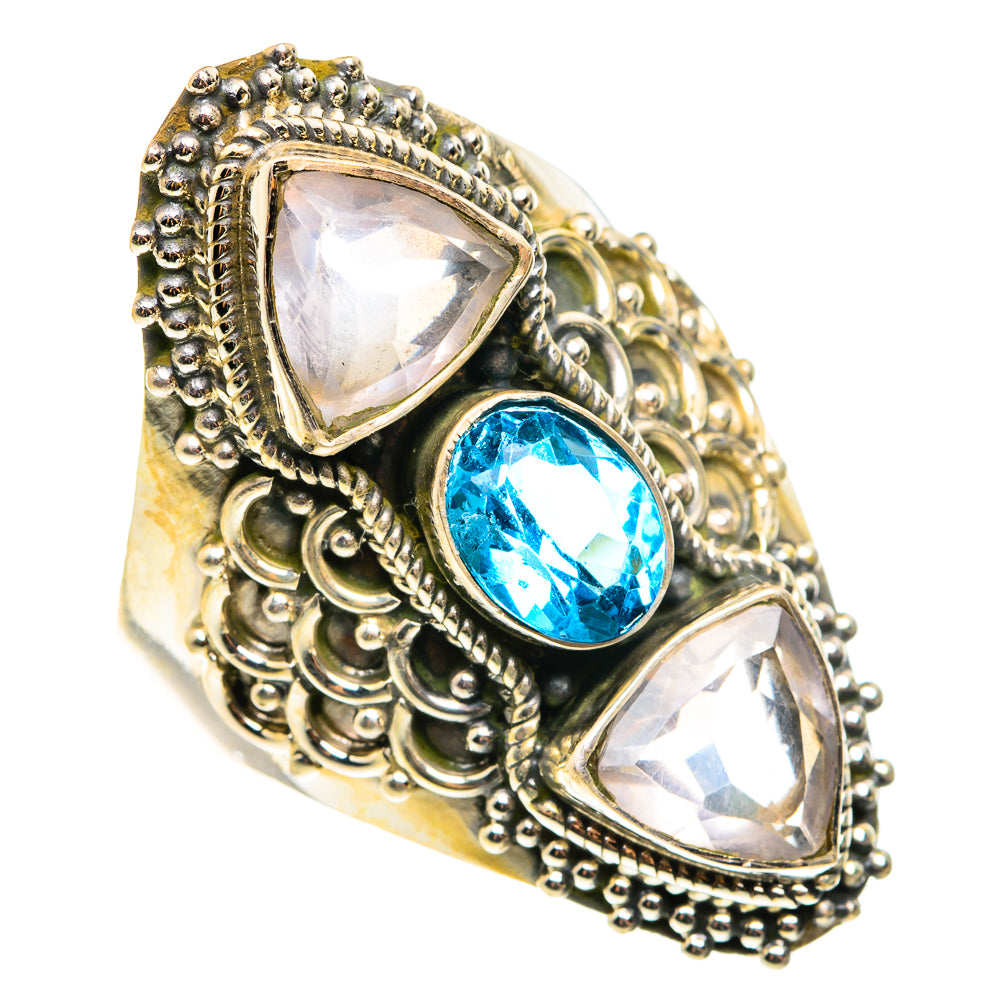 Blue Topaz Rings handcrafted by Ana Silver Co - RING76662