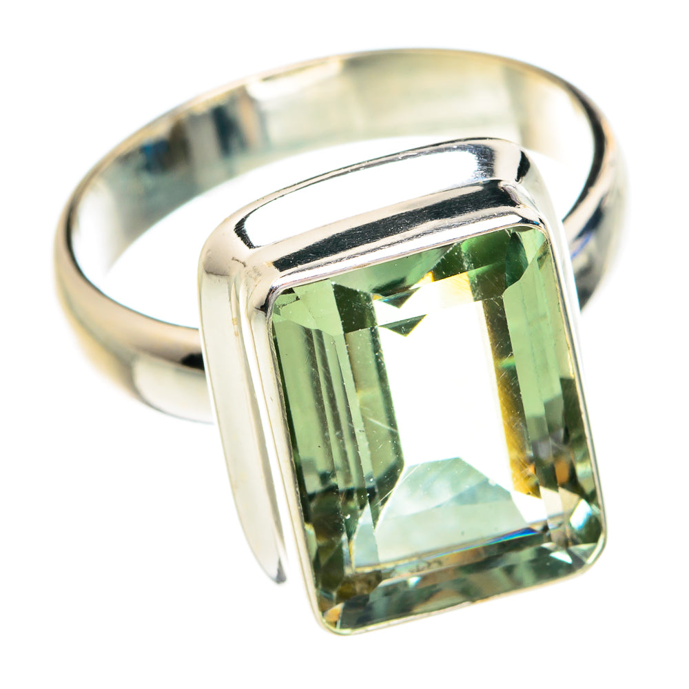 Green Amethyst Rings handcrafted by Ana Silver Co - RING76676