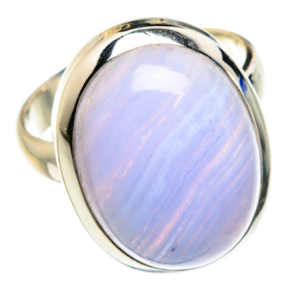 Blue Lace Agate Rings handcrafted by Ana Silver Co - RING76695