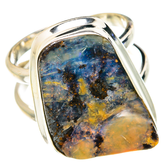Boulder Opal Rings handcrafted by Ana Silver Co - RING76699