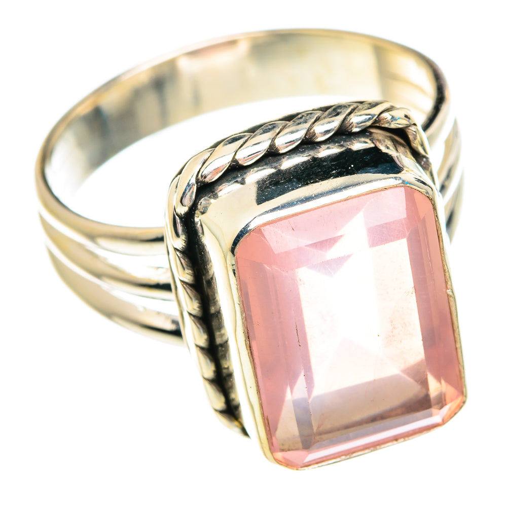 Rose Quartz Rings handcrafted by Ana Silver Co - RING76711