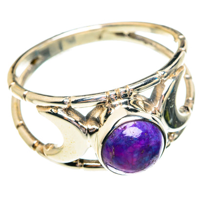 Purple Copper Composite Turquoise Rings handcrafted by Ana Silver Co - RING76719