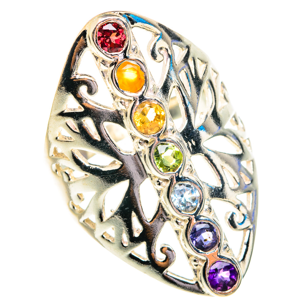 Multi-Stone Chakra Rings handcrafted by Ana Silver Co - RING76726