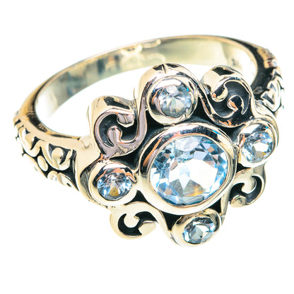 Blue Topaz Rings handcrafted by Ana Silver Co - RING76732