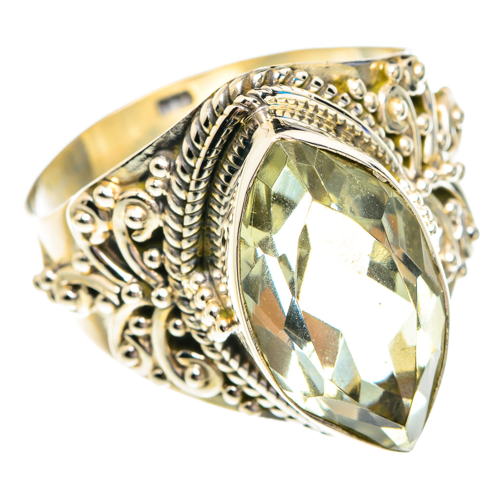 Green Amethyst Rings handcrafted by Ana Silver Co - RING76733