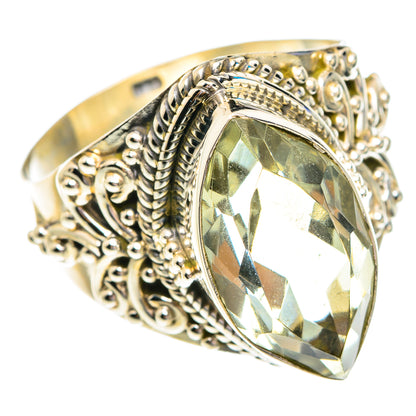 Green Amethyst Rings handcrafted by Ana Silver Co - RING76733