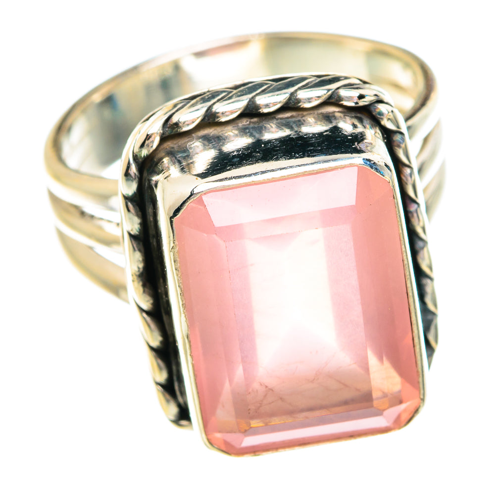 Rose Quartz Rings handcrafted by Ana Silver Co - RING76739