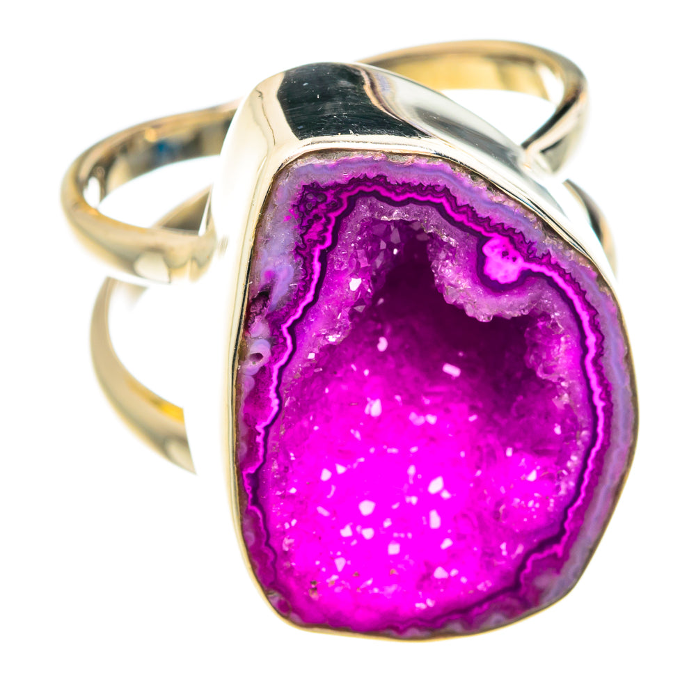 Purple Geode Slice Rings handcrafted by Ana Silver Co - RING76764