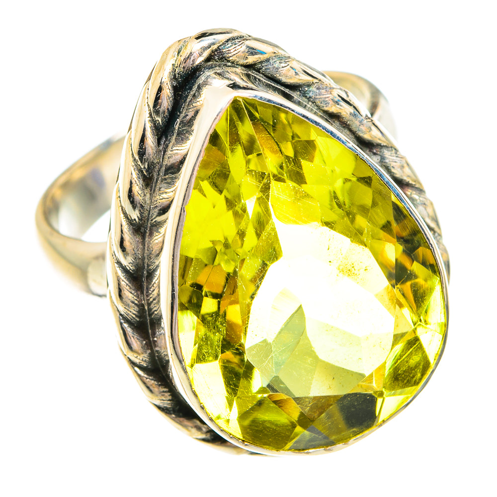 Lemon Quartz Rings handcrafted by Ana Silver Co - RING76778
