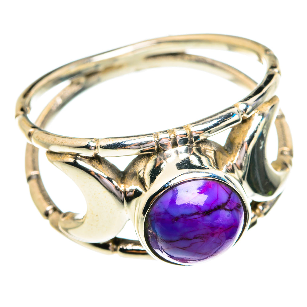 Purple Copper Composite Turquoise Rings handcrafted by Ana Silver Co - RING76797