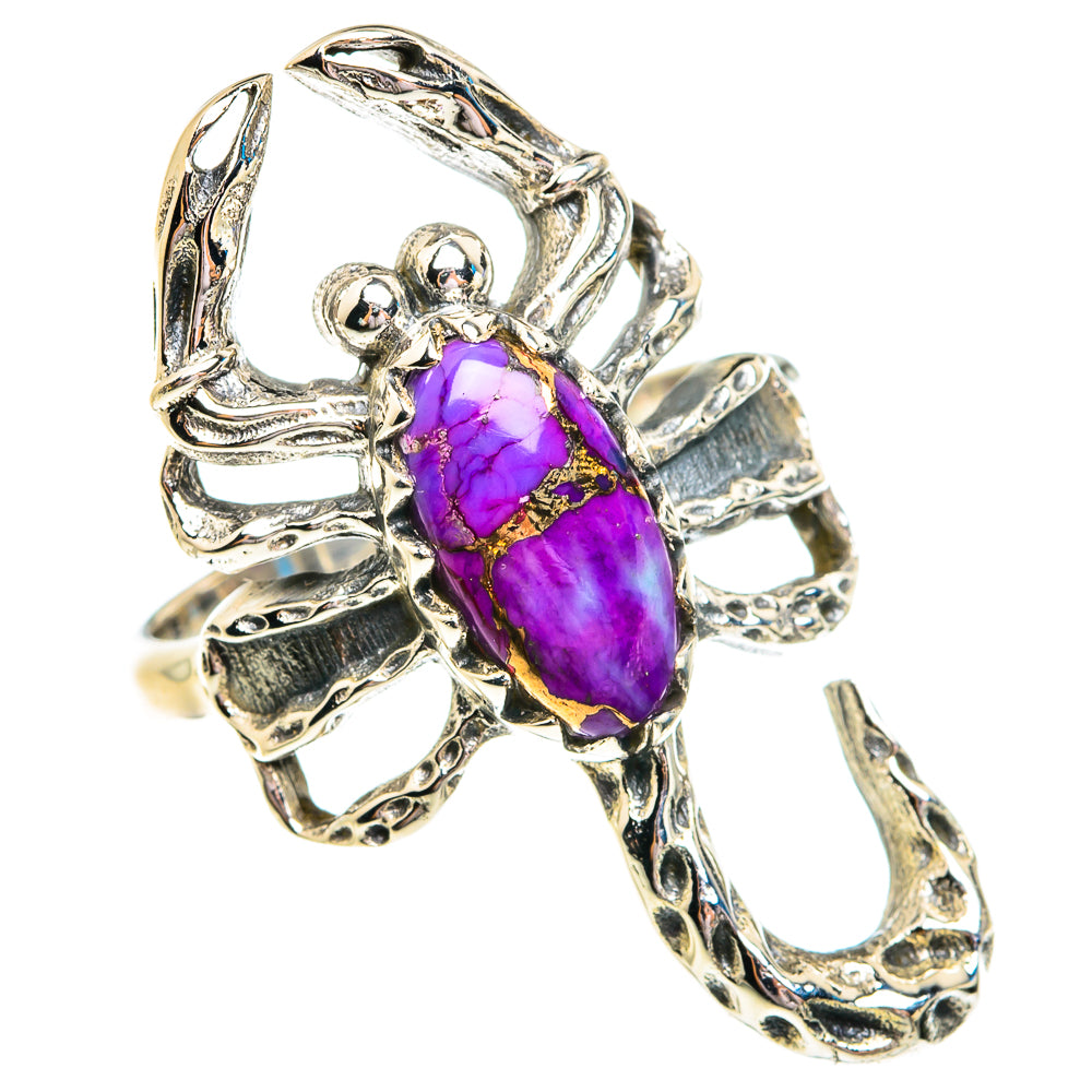 Purple Copper Composite Turquoise Rings handcrafted by Ana Silver Co - RING76798