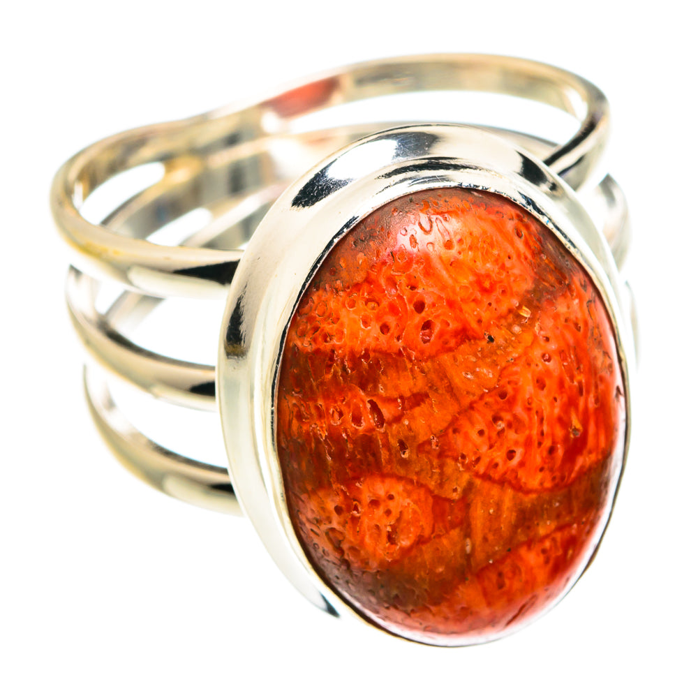 Sponge Coral Rings handcrafted by Ana Silver Co - RING76812