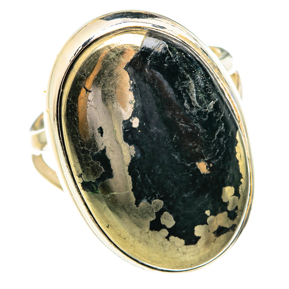 Pyrite in Magnetite (Healer's Gold) Rings handcrafted by Ana Silver Co - RING76850