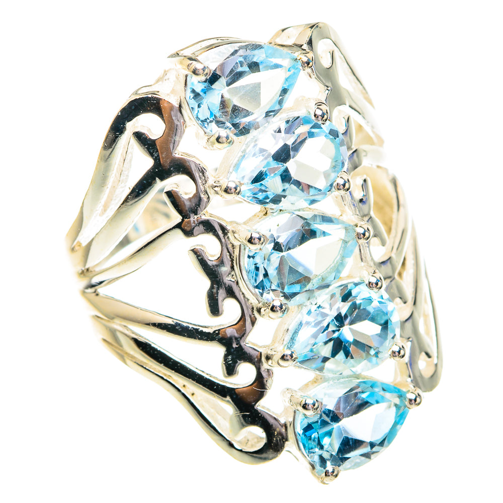 Blue Topaz Rings handcrafted by Ana Silver Co - RING76857