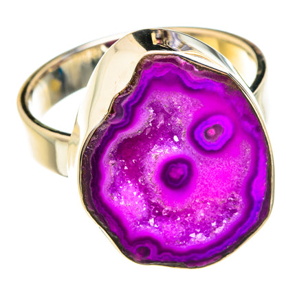 Purple Geode Slice Rings handcrafted by Ana Silver Co - RING76867