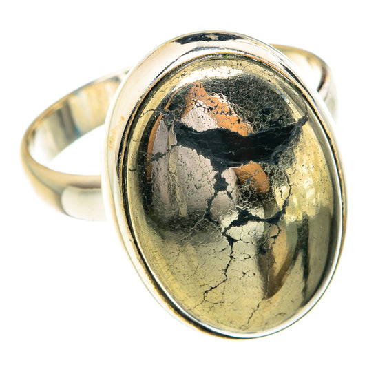 Pyrite in Magnetite (Healer's Gold) Rings handcrafted by Ana Silver Co - RING76877