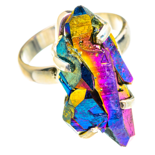 Titanium Sunshine Druzy Rings handcrafted by Ana Silver Co - RING76883