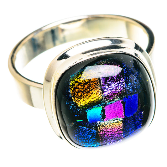 Dichroic Glass Rings handcrafted by Ana Silver Co - RING76884