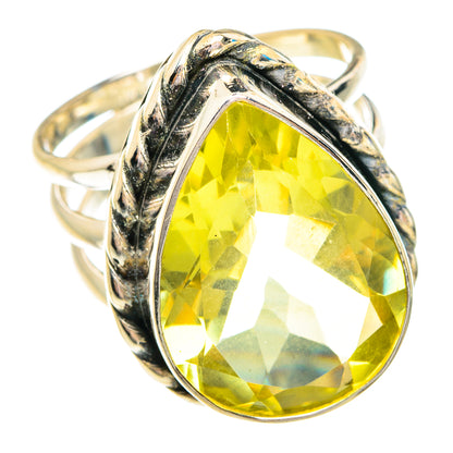 Lemon Quartz Rings handcrafted by Ana Silver Co - RING76886