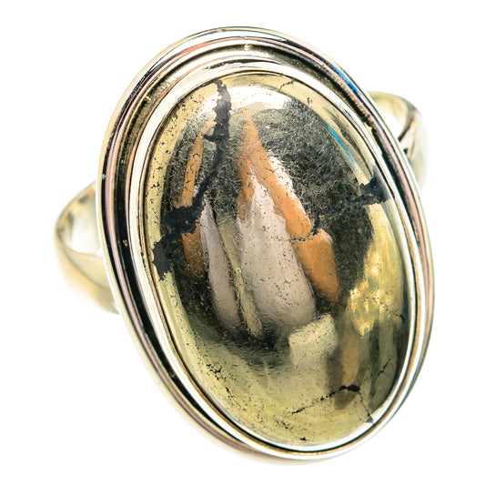 Pyrite in Magnetite (Healer's Gold) Rings handcrafted by Ana Silver Co - RING76911