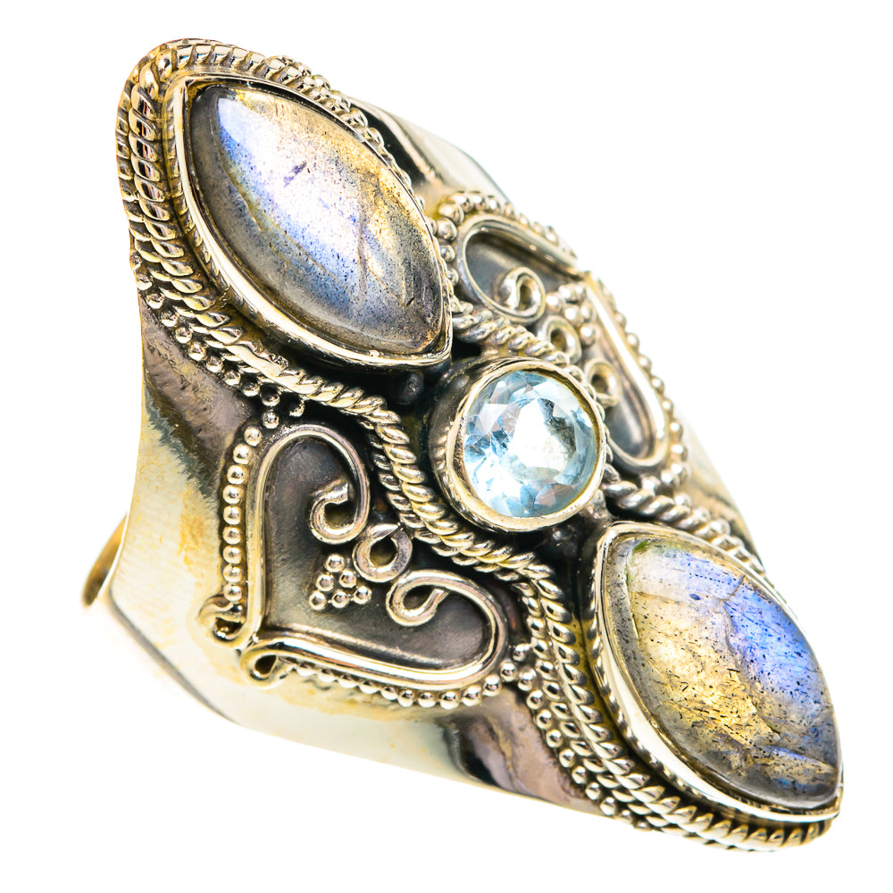 Labradorite Rings handcrafted by Ana Silver Co - RING76996