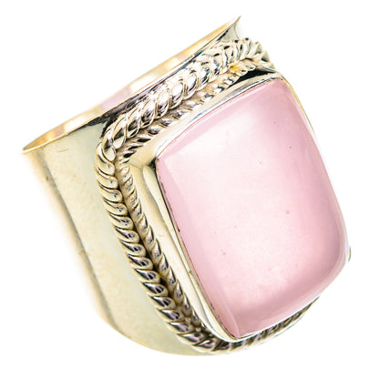Rose Quartz Rings handcrafted by Ana Silver Co - RING77007