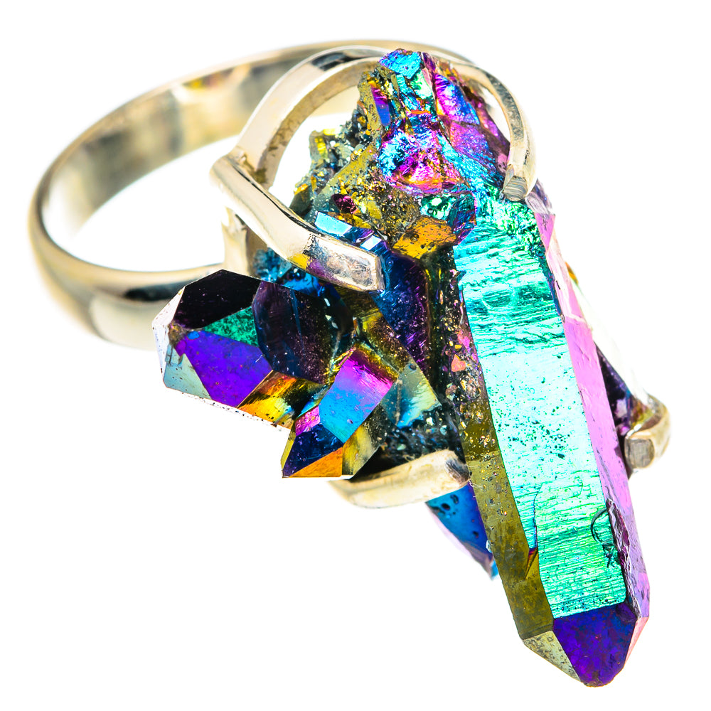 Titanium Sunshine Druzy Rings handcrafted by Ana Silver Co - RING77051