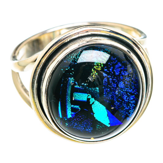 Dichroic Glass Rings handcrafted by Ana Silver Co - RING77054