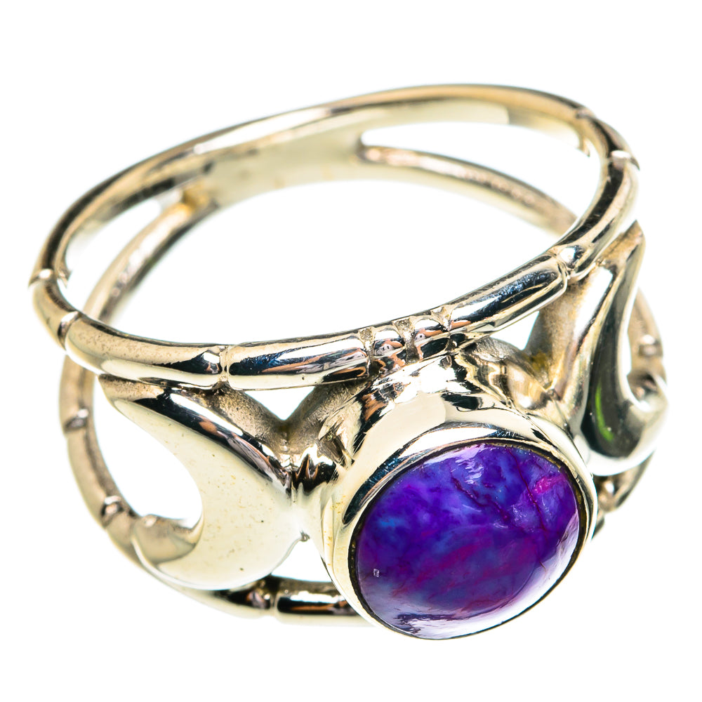 Purple Copper Composite Turquoise Rings handcrafted by Ana Silver Co - RING77073