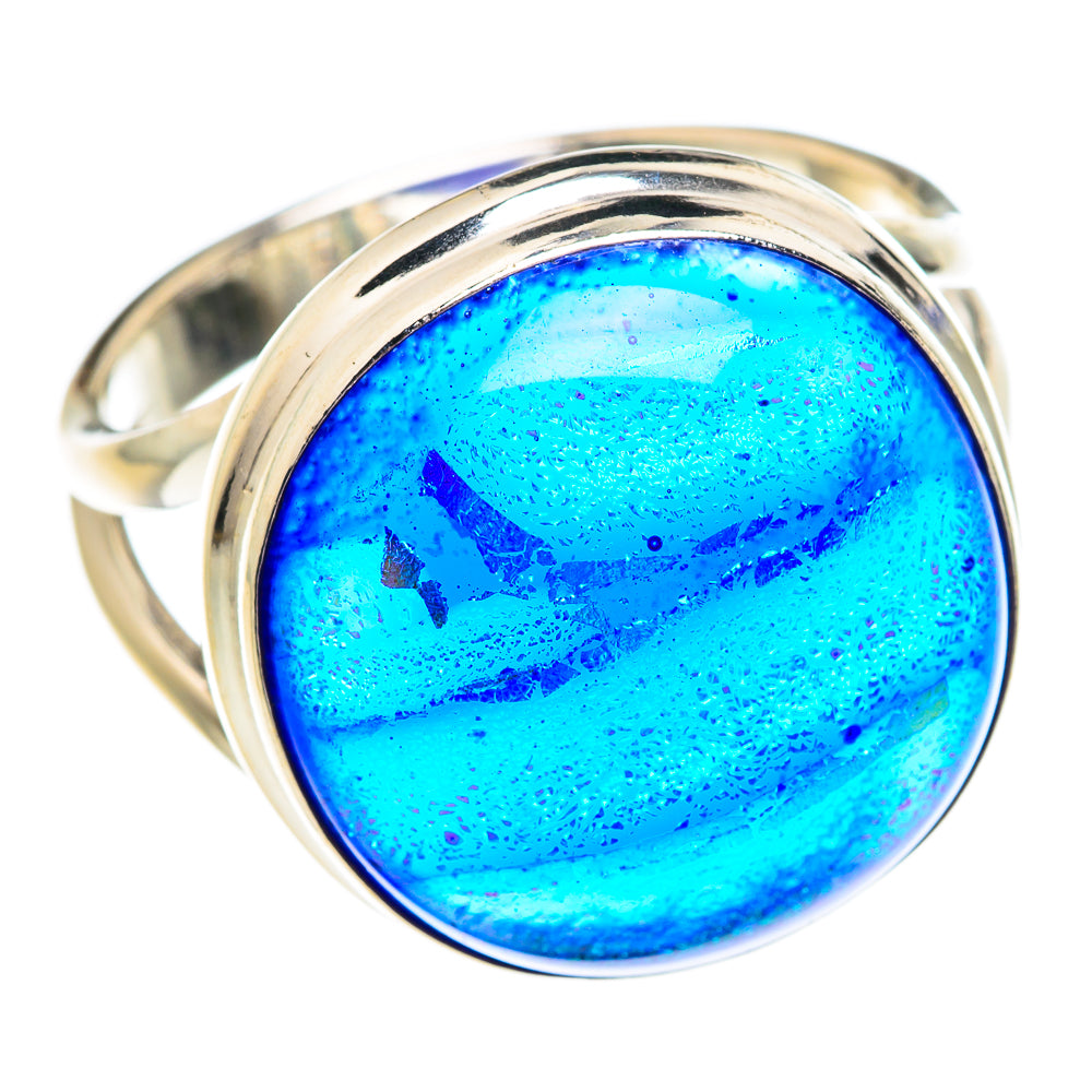 Dichroic Glass Rings handcrafted by Ana Silver Co - RING77083