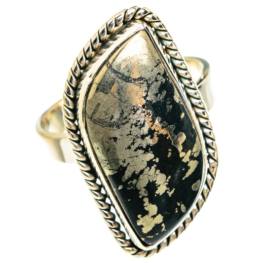 Pyrite in Magnetite (Healer's Gold) Rings handcrafted by Ana Silver Co - RING77103