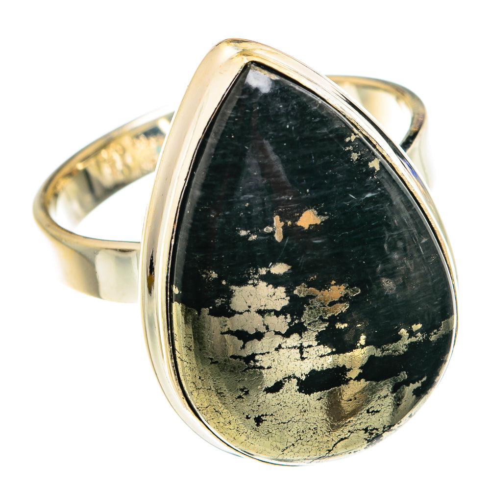 Pyrite in Magnetite (Healer's Gold) Rings handcrafted by Ana Silver Co - RING77106