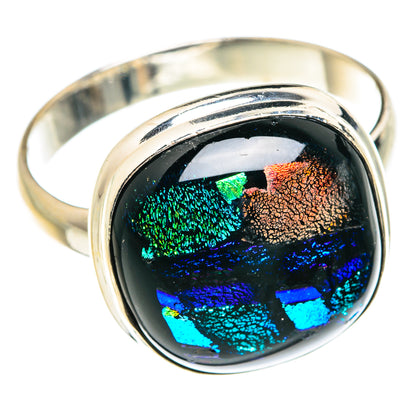 Dichroic Glass Rings handcrafted by Ana Silver Co - RING77109