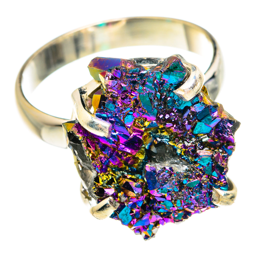 Titanium Sunshine Druzy Rings handcrafted by Ana Silver Co - RING77110