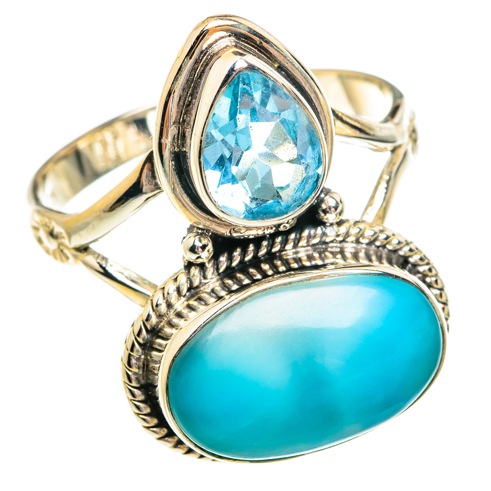 Larimar Rings handcrafted by Ana Silver Co - RING77111