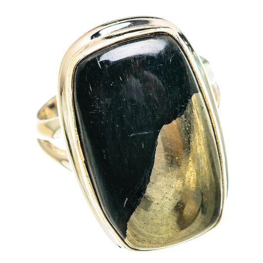 Pyrite in Magnetite (Healer's Gold) Rings handcrafted by Ana Silver Co - RING77134