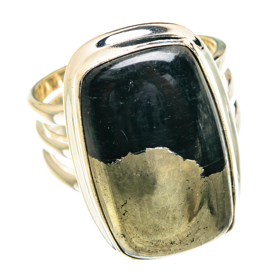 Pyrite in Magnetite (Healer's Gold) Rings handcrafted by Ana Silver Co - RING77135