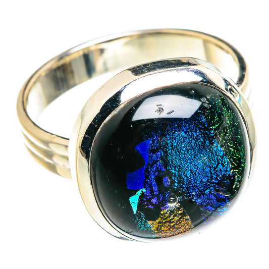 Dichroic Glass Rings handcrafted by Ana Silver Co - RING77138