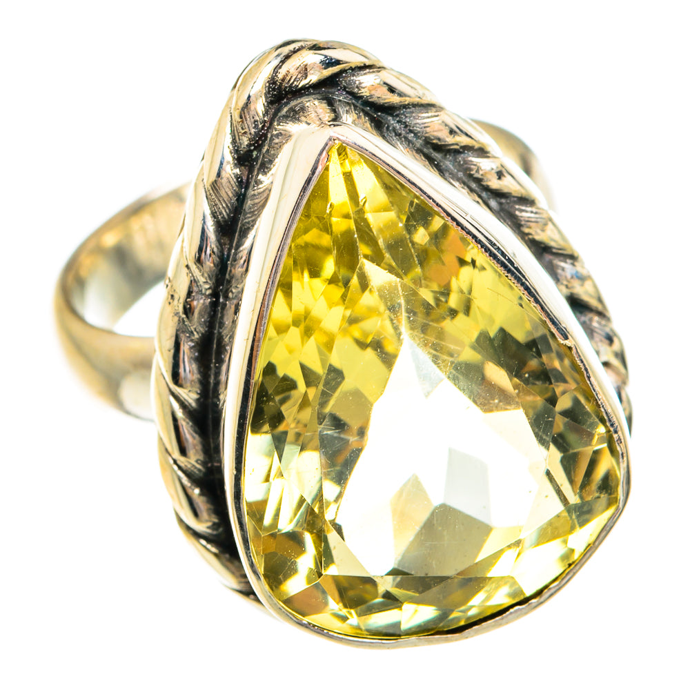 Lemon Quartz Rings handcrafted by Ana Silver Co - RING77164