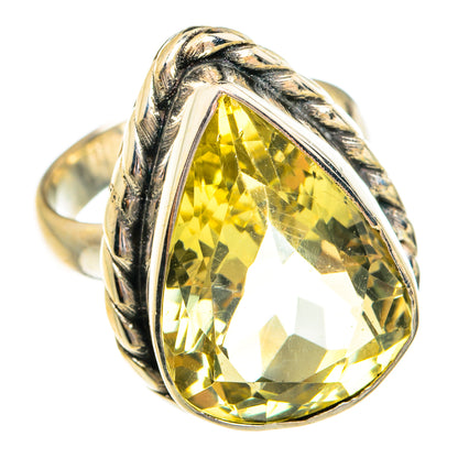 Lemon Quartz Rings handcrafted by Ana Silver Co - RING77164