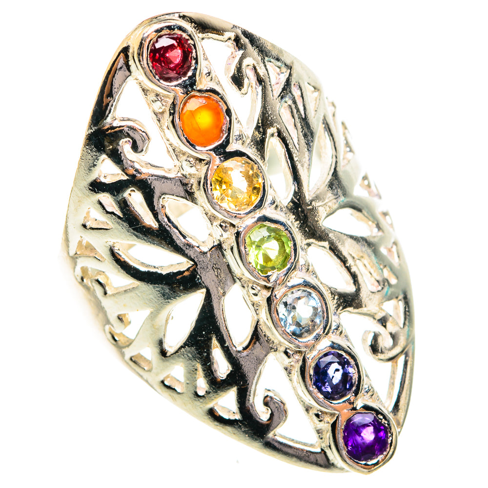 Multi-Stone Chakra Rings handcrafted by Ana Silver Co - RING77189