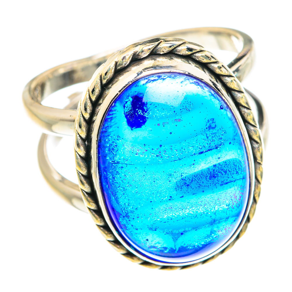 Dichroic Glass Rings handcrafted by Ana Silver Co - RING77192