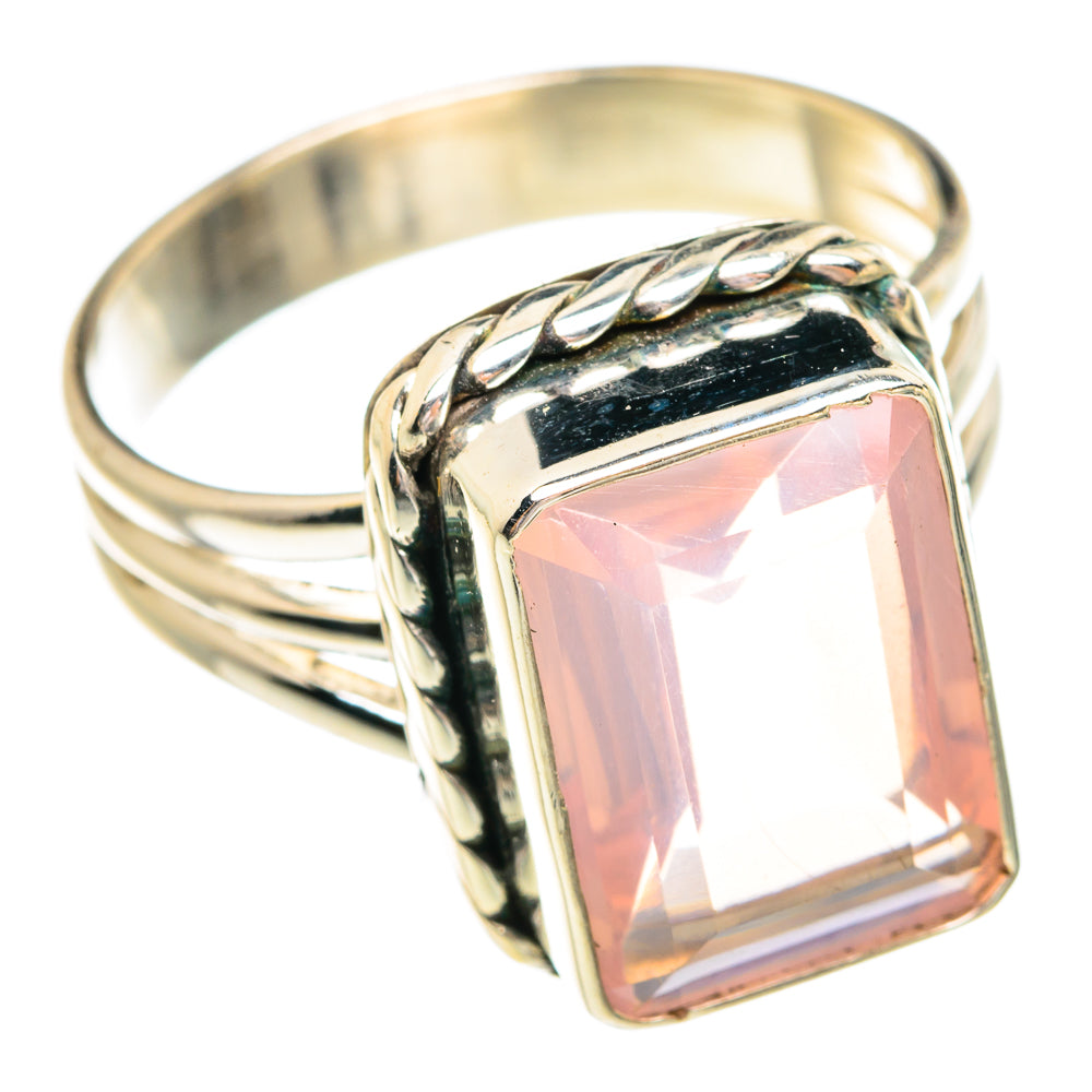 Rose Quartz Rings handcrafted by Ana Silver Co - RING77208