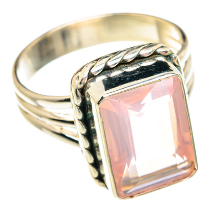 Rose Quartz Rings handcrafted by Ana Silver Co - RING77208