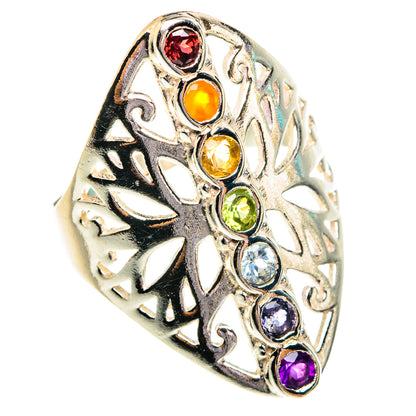 Multi-Stone Chakra Rings handcrafted by Ana Silver Co - RING77218