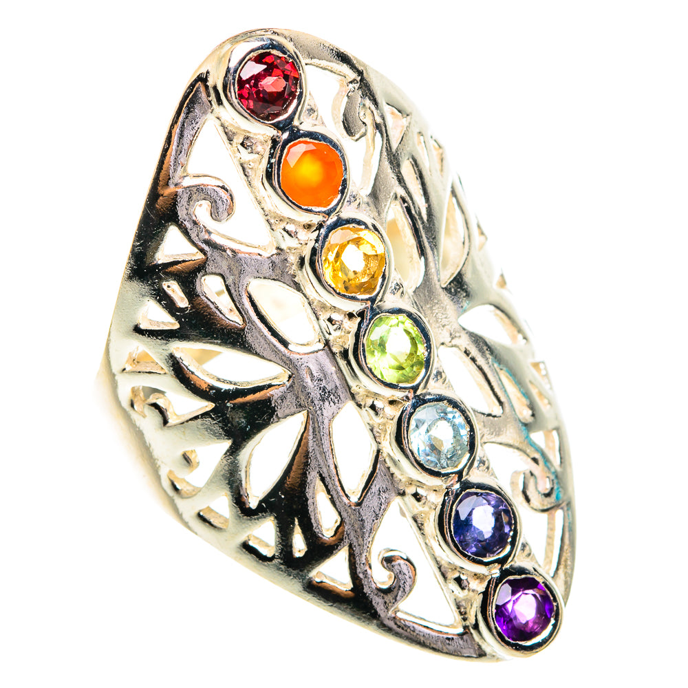 Multi-Stone Chakra Rings handcrafted by Ana Silver Co - RING77244